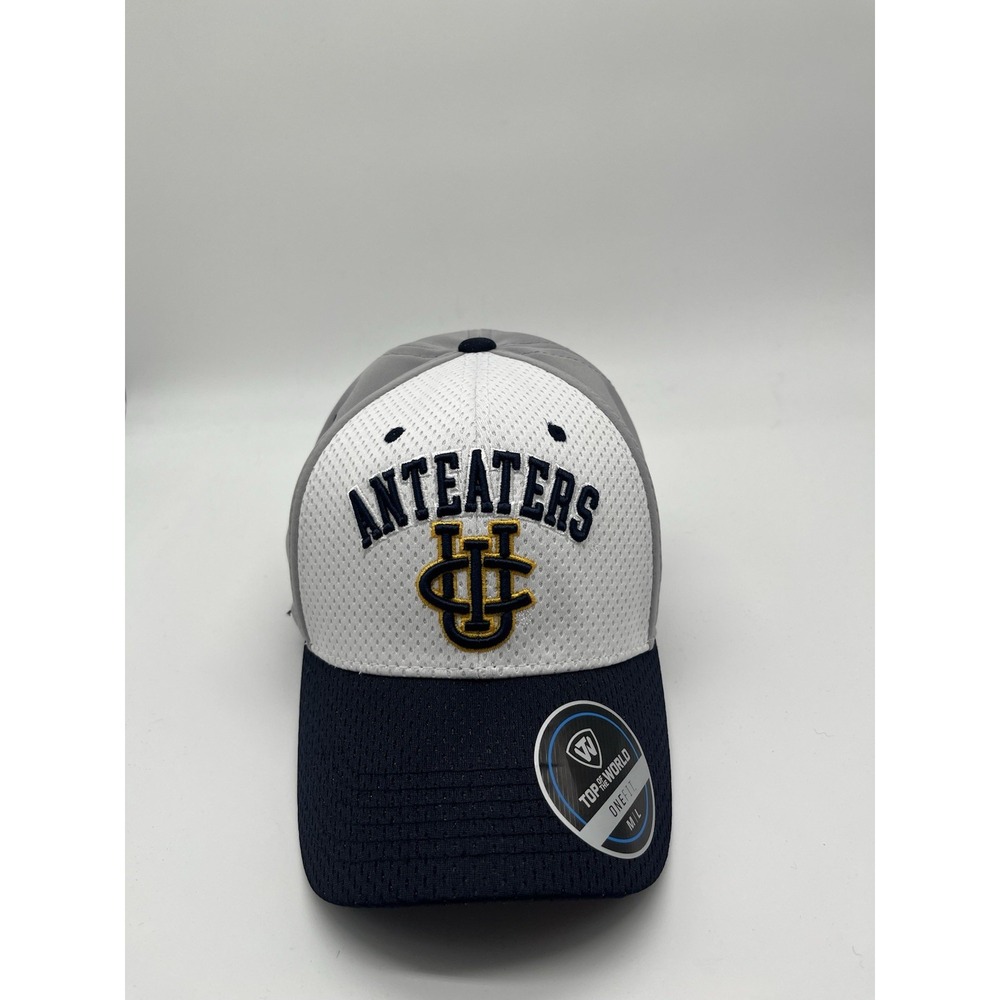 UC Irvine Anteaters Hat Cap Fitted One‎ Fit Stretch M/L Blue White Gray TOTW New